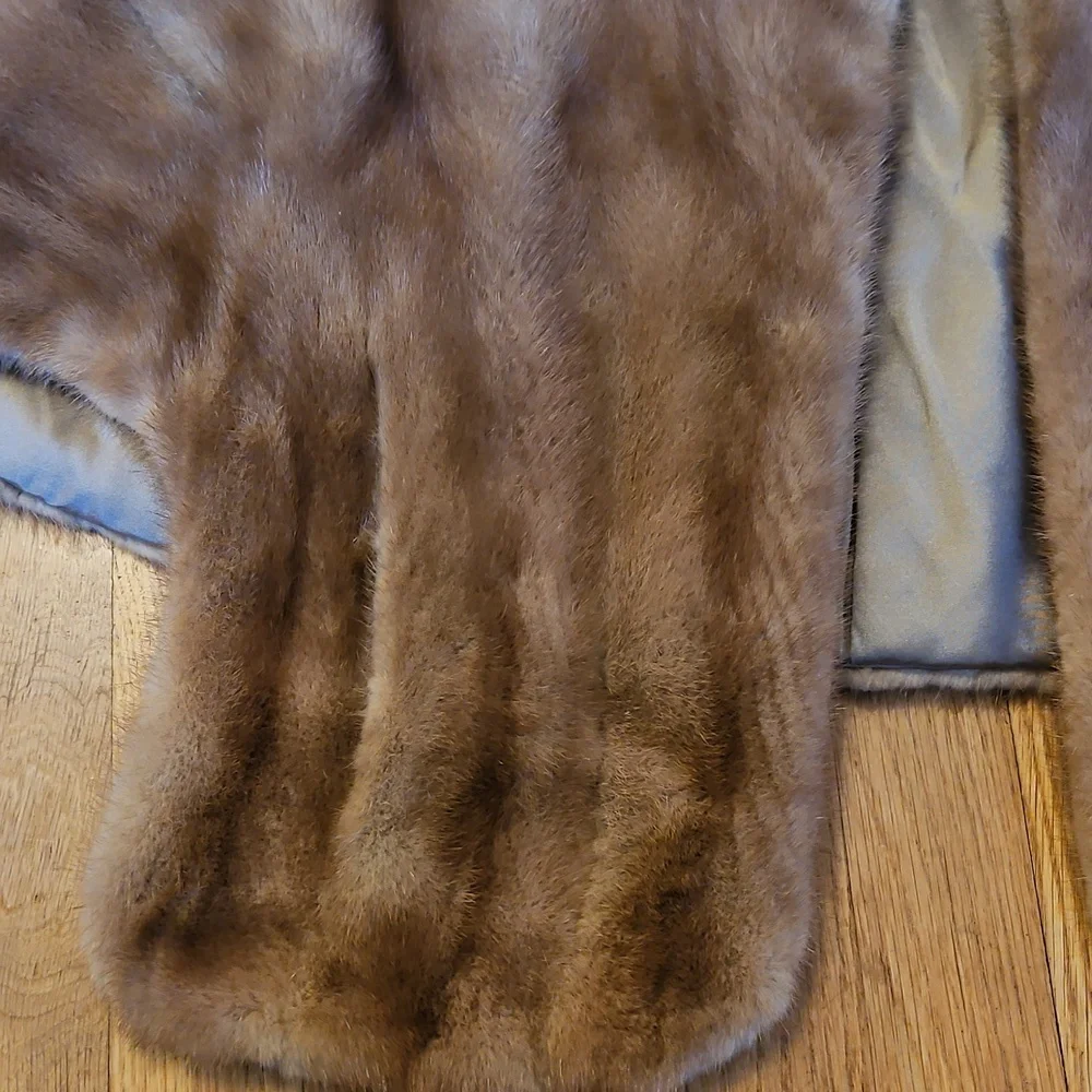 Vintage real mink cape with pockets S/M